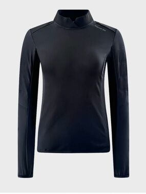 Galway Bay Laune Women’s Black Hybrid Midlayer Mock Neck Golf Shirt Size Medium